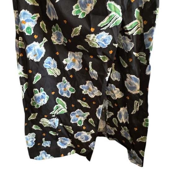 Melloday Puff Sleeve Poplin Faux Wrap Midi size S - Picture 6 of 9